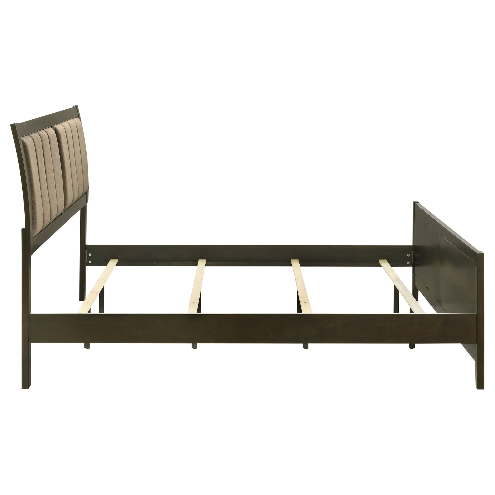 Wilkes 51-inch Upholstered California King Bed Dark Cocoa - Tampa Furniture Outlet