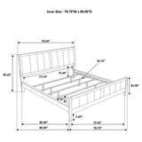 Wilkes 51-inch Upholstered California King Bed Dark Cocoa - Tampa Furniture Outlet
