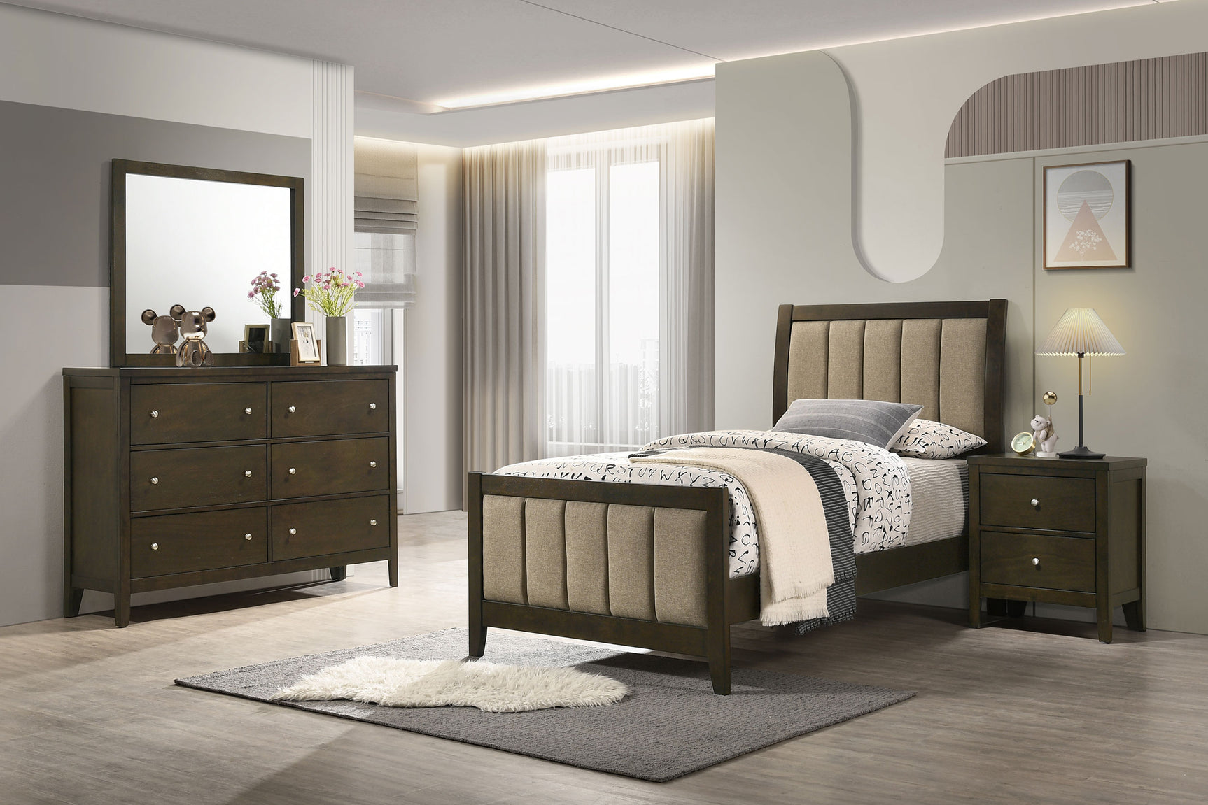 Tampa Furniture Outlet - Coaster - Wilkes 4-piece Twin Bedroom Set Dark Cocoa - 224421T-S4