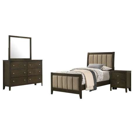 Wilkes 4-piece Twin Bedroom Set Dark Cocoa - Tampa Furniture Outlet
