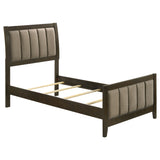 Tampa Furniture Outlet - Coaster - Wilkes 51-inch Upholstered Twin Bed Dark Cocoa - 224421T