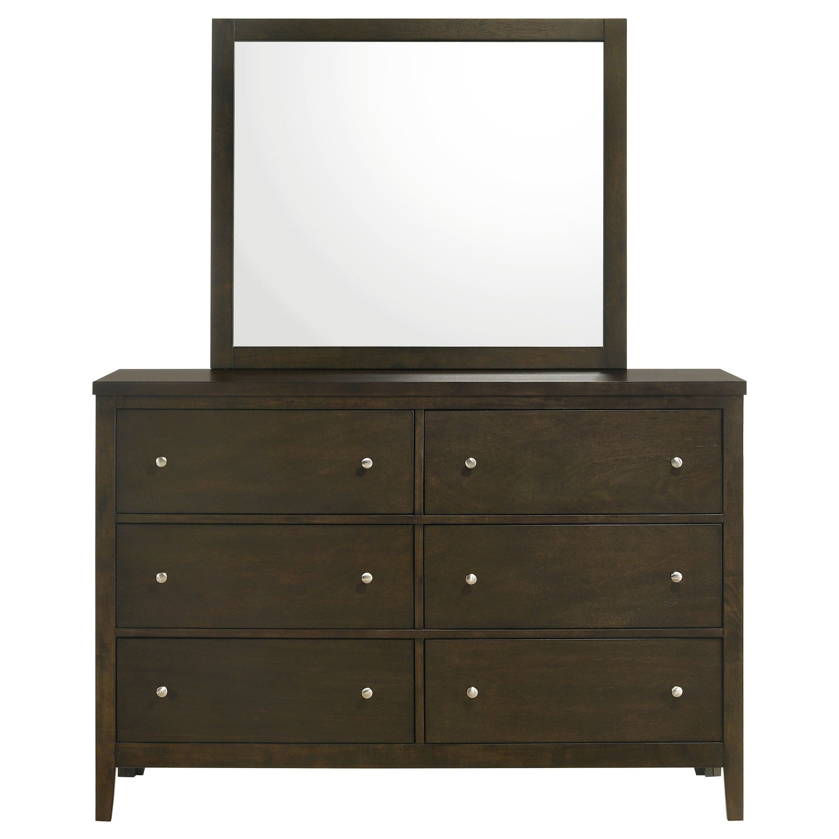 Wilkes 6-drawer Dresser and Mirror Dark Cocoa - Tampa Furniture Outlet