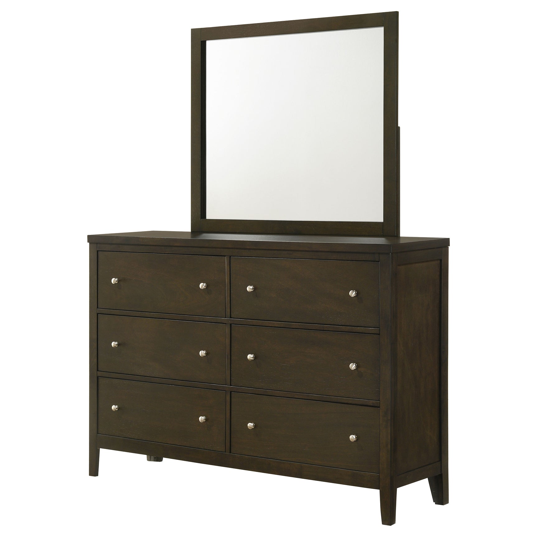 Wilkes 6-drawer Dresser and Mirror Dark Cocoa - Tampa Furniture Outlet