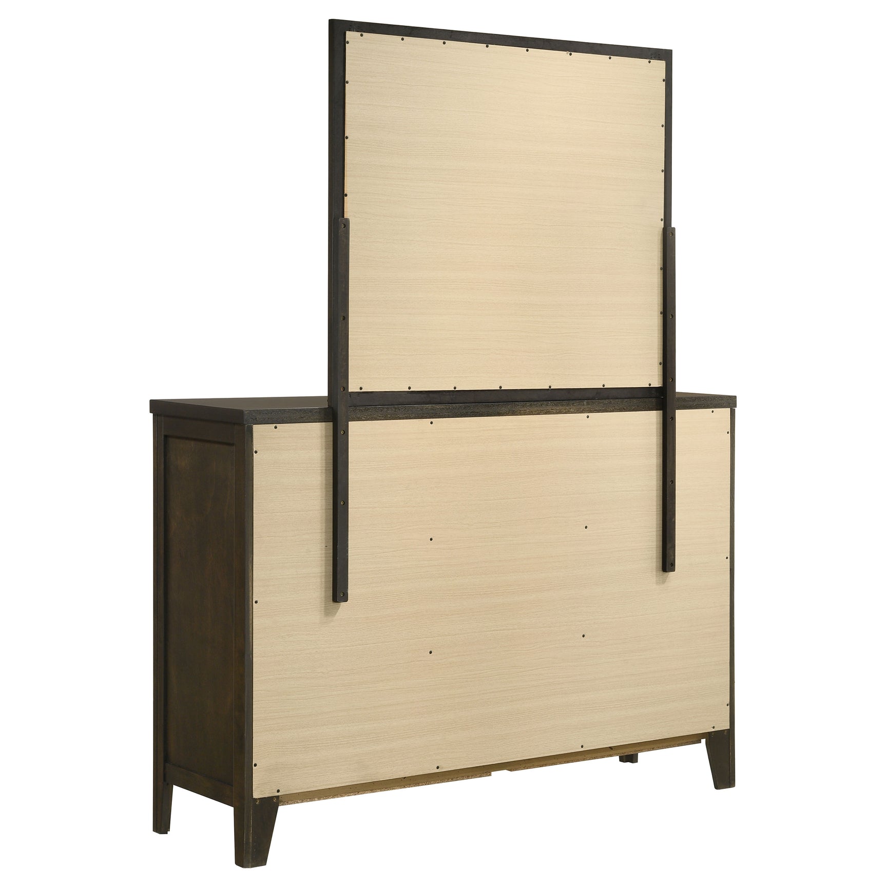 Wilkes 6-drawer Dresser and Mirror Dark Cocoa - Tampa Furniture Outlet
