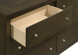 Wilkes 6-drawer Dresser and Mirror Dark Cocoa - Tampa Furniture Outlet