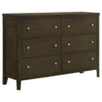 Tampa Furniture Outlet - Coaster - Wilkes 6-drawer Dresser Cabinet Dark Cocoa - 224423