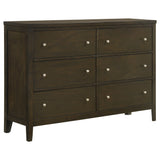 Tampa Furniture Outlet - Coaster - Wilkes 6-drawer Dresser Cabinet Dark Cocoa - 224423