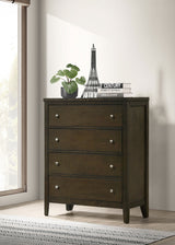 Wilkes 4-drawer Chest of Drawers Dark Cocoa - Tampa Furniture Outlet