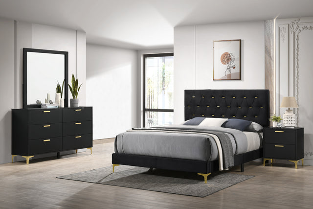 Tampa Furniture Outlet - Coaster - Kendall 4-piece Eastern King Bedroom Set Black - 224451KE-S4