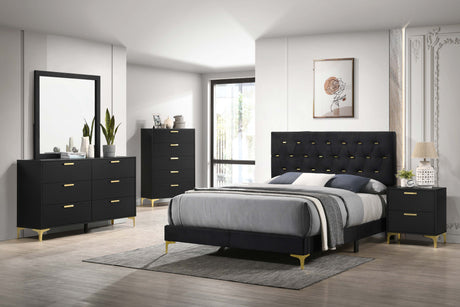 Tampa Furniture Outlet - Coaster - Kendall 5-piece Eastern King Bedroom Set Black - 224451KE-S5