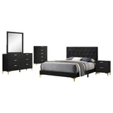 Kendall 5-piece Eastern King Bedroom Set Black - Tampa Furniture Outlet