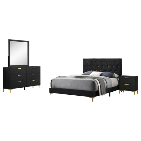 Kendall 4-piece California King Bedroom Set Black - Tampa Furniture Outlet