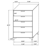 Kendall 5-piece California King Bedroom Set Black - Tampa Furniture Outlet