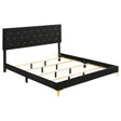 Tampa Furniture Outlet - Coaster - Kendall Upholstered California King Panel Bed Black - 224451KW