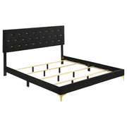 Tampa Furniture Outlet - Coaster - Kendall Upholstered California King Panel Bed Black - 224451KW
