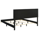 Kendall Upholstered California King Panel Bed Black