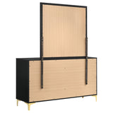Kendall 6-drawer Dresser with Mirror Black - Tampa Furniture Outlet
