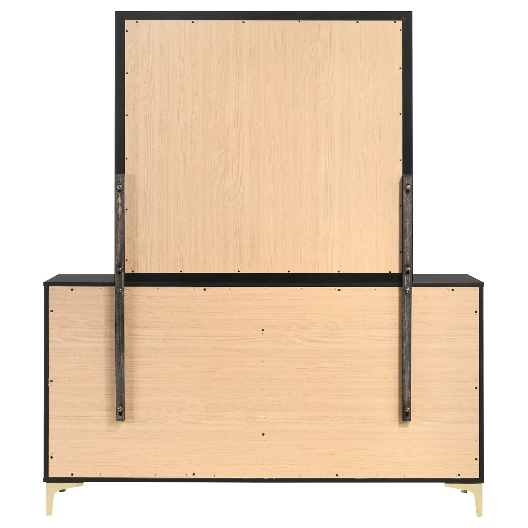 Kendall 6-drawer Dresser with Mirror Black - Tampa Furniture Outlet