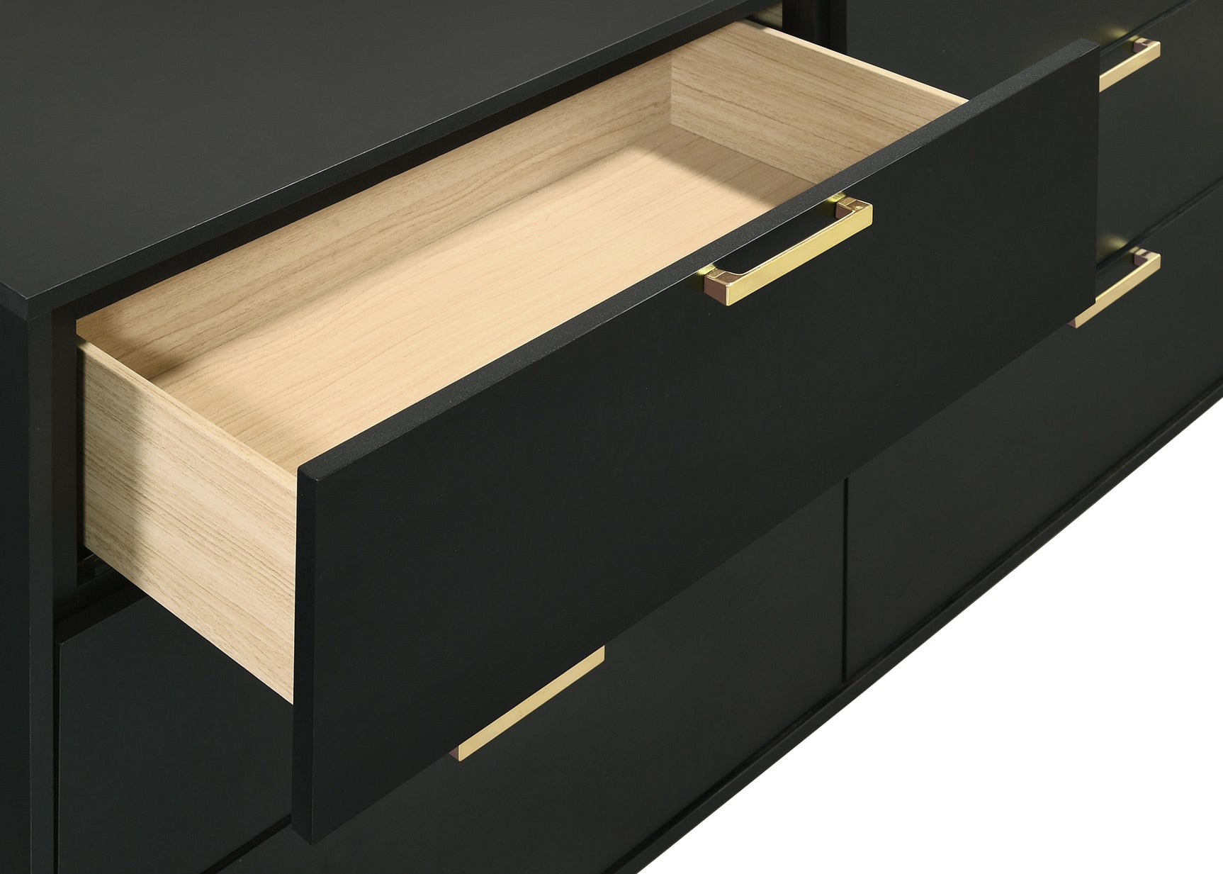 Kendall 6-drawer Dresser with Mirror Black - Tampa Furniture Outlet