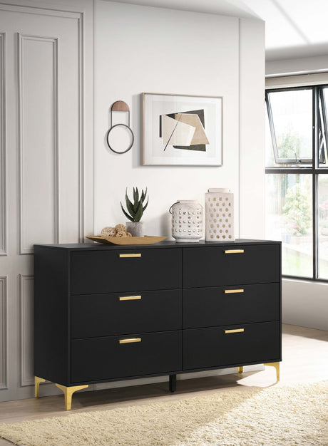 Kendall 6-drawer Dresser Black - Tampa Furniture Outlet