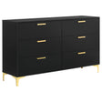 Tampa Furniture Outlet - Coaster - Kendall 6-drawer Dresser Black - 224453