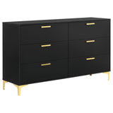 Tampa Furniture Outlet - Coaster - Kendall 6-drawer Dresser Black - 224453