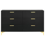 Kendall 6-drawer Dresser Black