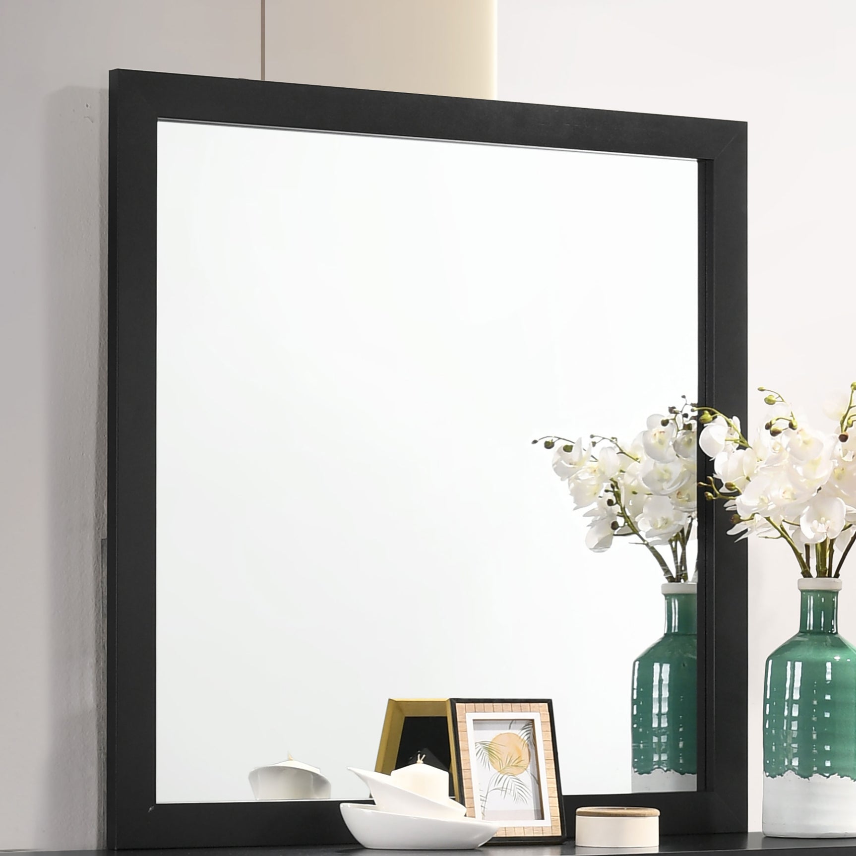 Kendall Dresser Mirror Black - Tampa Furniture Outlet