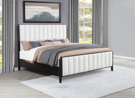 Brookmead 60-inch Upholstered Eastern King Bed Black - Tampa Furniture Outlet