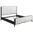 Tampa Furniture Outlet - Coaster - Brookmead 60-inch Upholstered Eastern King Bed Black - 224710KE