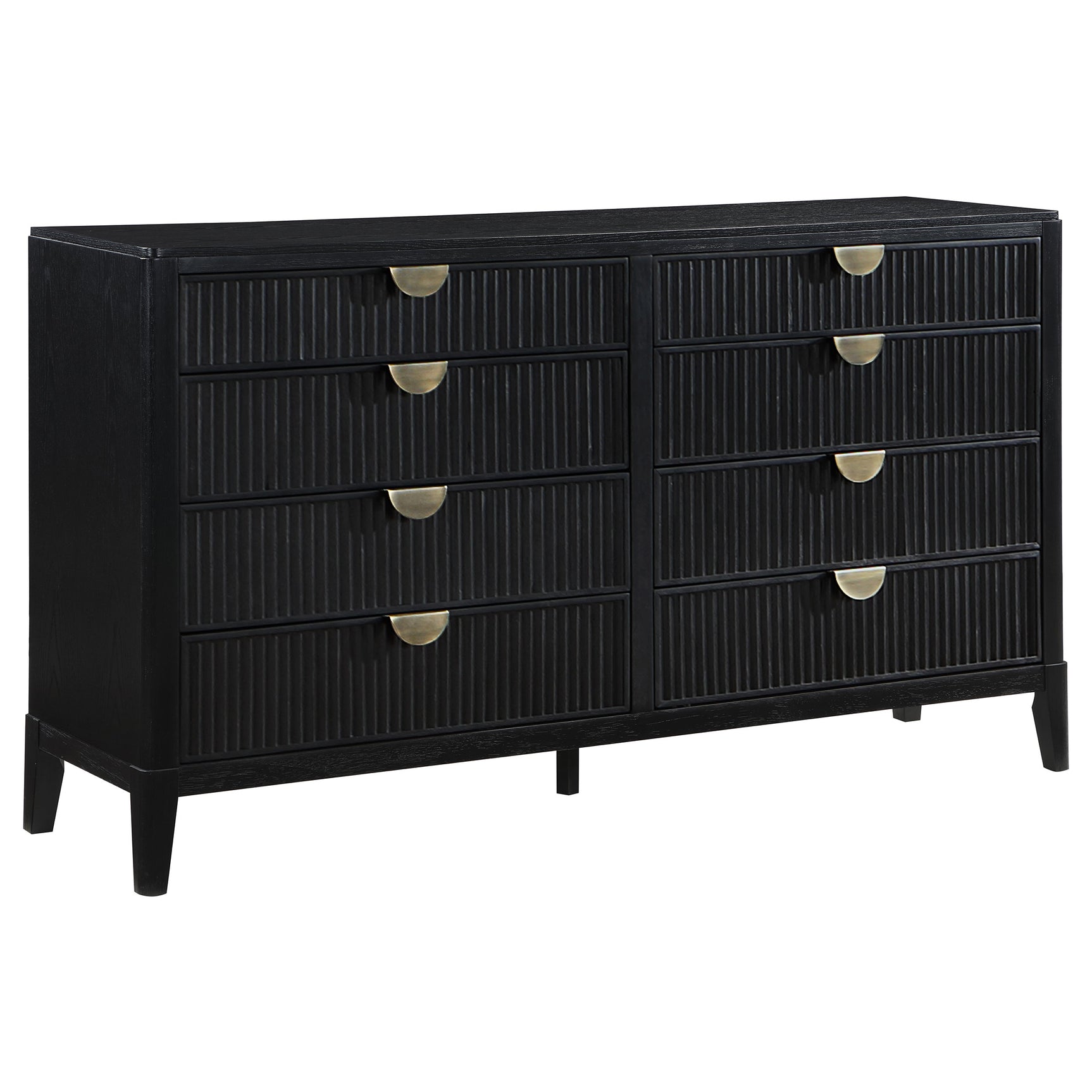 Brookmead 4-piece Upholstered Cal King Bedroom Set Black - Tampa Furniture Outlet