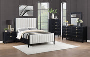 Tampa Furniture Outlet - Coaster - Brookmead 5-piece Upholstered Cal King Bedroom Set Black - 224710KW-S5