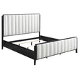 Tampa Furniture Outlet - Coaster - Brookmead 60-inch Upholstered California King Bed Black - 224710KW
