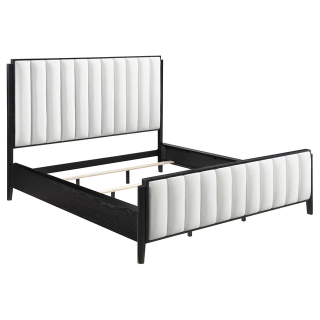 Tampa Furniture Outlet - Coaster - Brookmead 60-inch Upholstered California King Bed Black - 224710KW