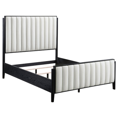 Tampa Furniture Outlet - Coaster - Brookmead 60-inch Upholstered Queen Bed Black - 224710Q