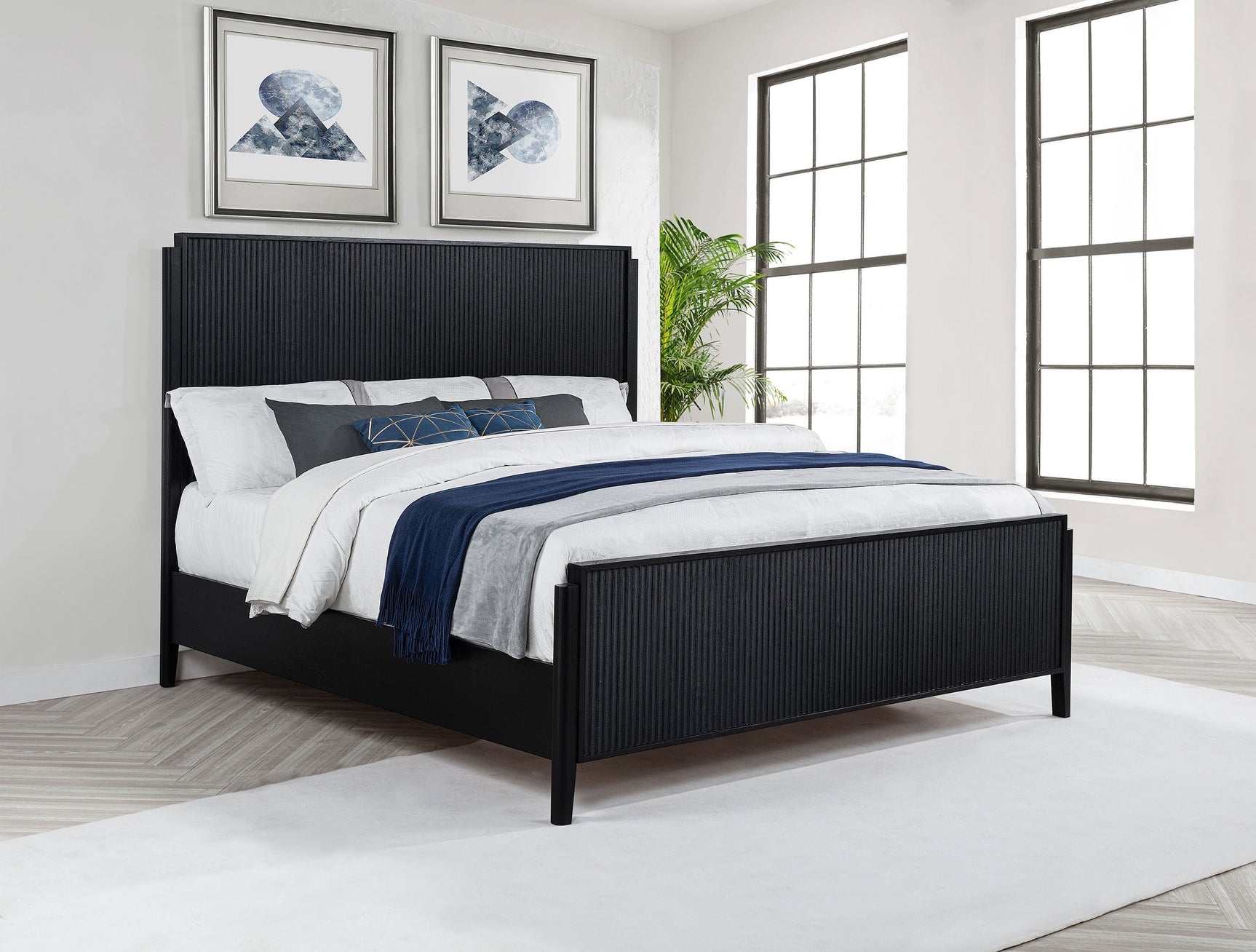 Brookmead Wood California King Panel Bed Black - Tampa Furniture Outlet