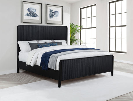 Brookmead Wood California King Panel Bed Black - Tampa Furniture Outlet