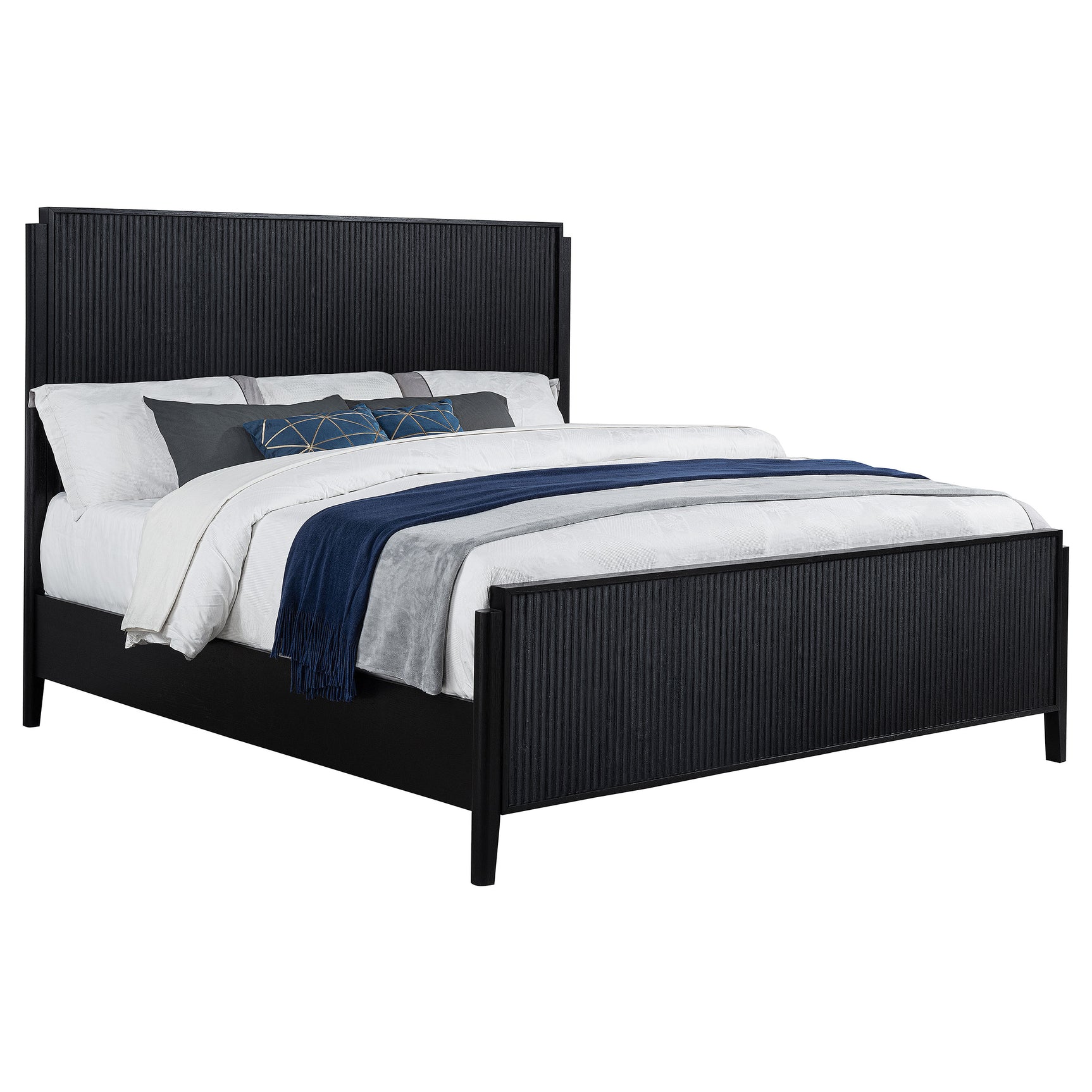 Brookmead Wood California King Panel Bed Black - Tampa Furniture Outlet