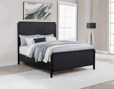Brookmead Wood Queen Panel Bed Black - Tampa Furniture Outlet