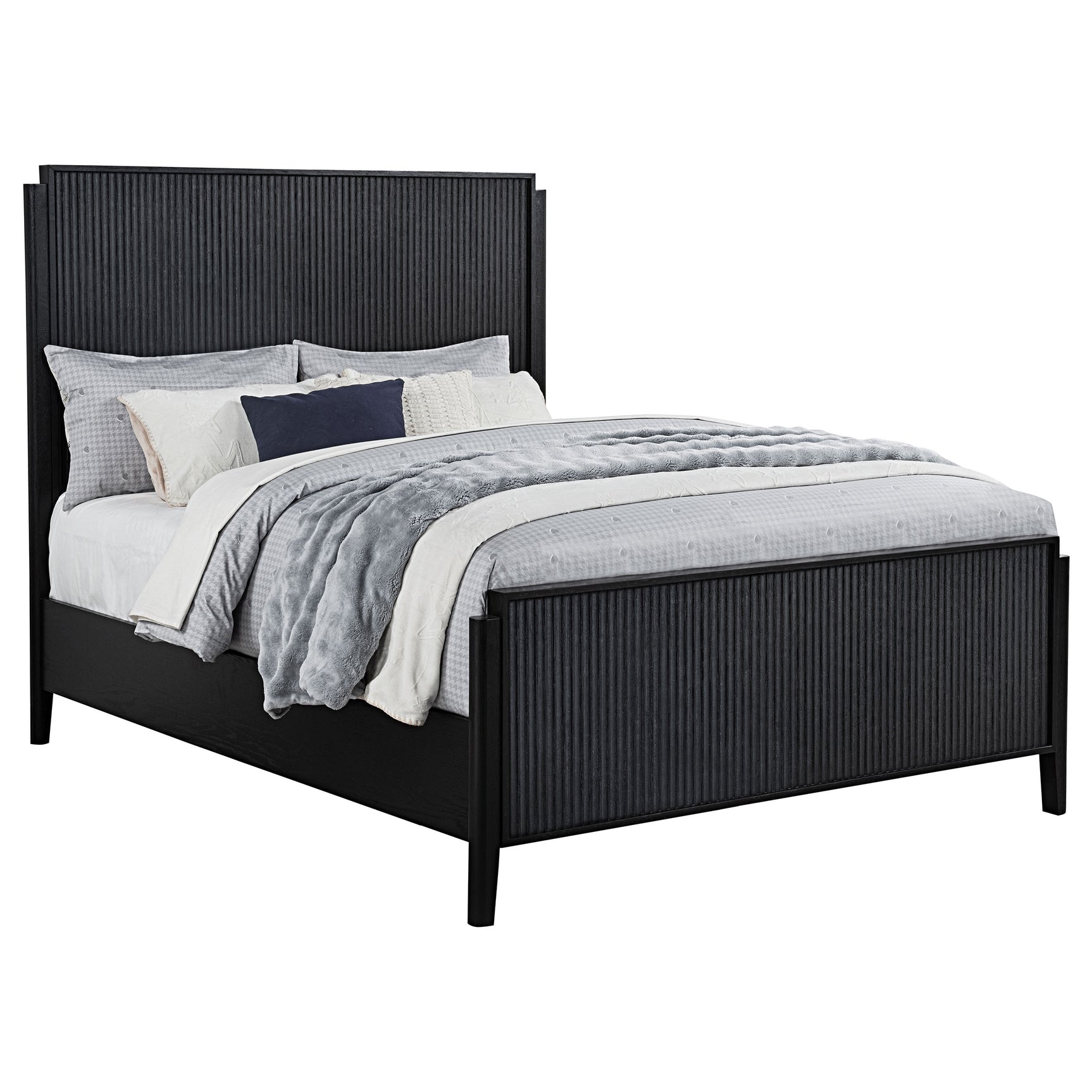 Brookmead Wood Queen Panel Bed Black - Tampa Furniture Outlet