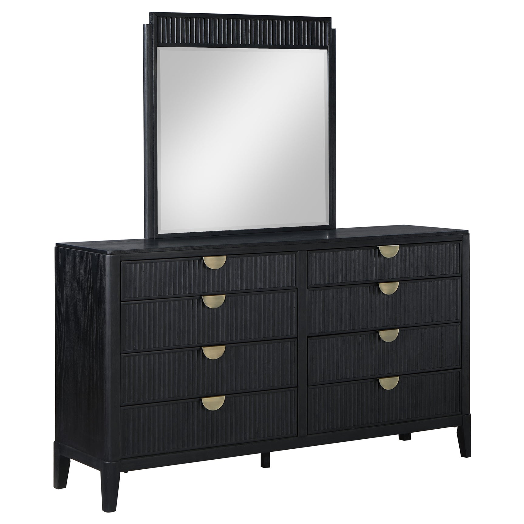 Tampa Furniture Outlet - Coaster - Brookmead 8-drawer Dresser with Mirror Black - 224713M