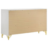 Lucia 5-piece Eastern King Bedroom Set Beige and White - Tampa Furniture Outlet
