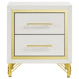 Lucia 4-piece Queen Bedroom Set Beige and White - Tampa Furniture Outlet