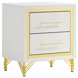 Tampa Furniture Outlet - Coaster - Lucia 2-drawer Nightstand Bedside Table White - 224732