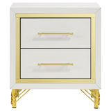 Lucia 2-drawer Nightstand Bedside Table White - Tampa Furniture Outlet