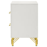 Lucia 2-drawer Nightstand Bedside Table White - Tampa Furniture Outlet