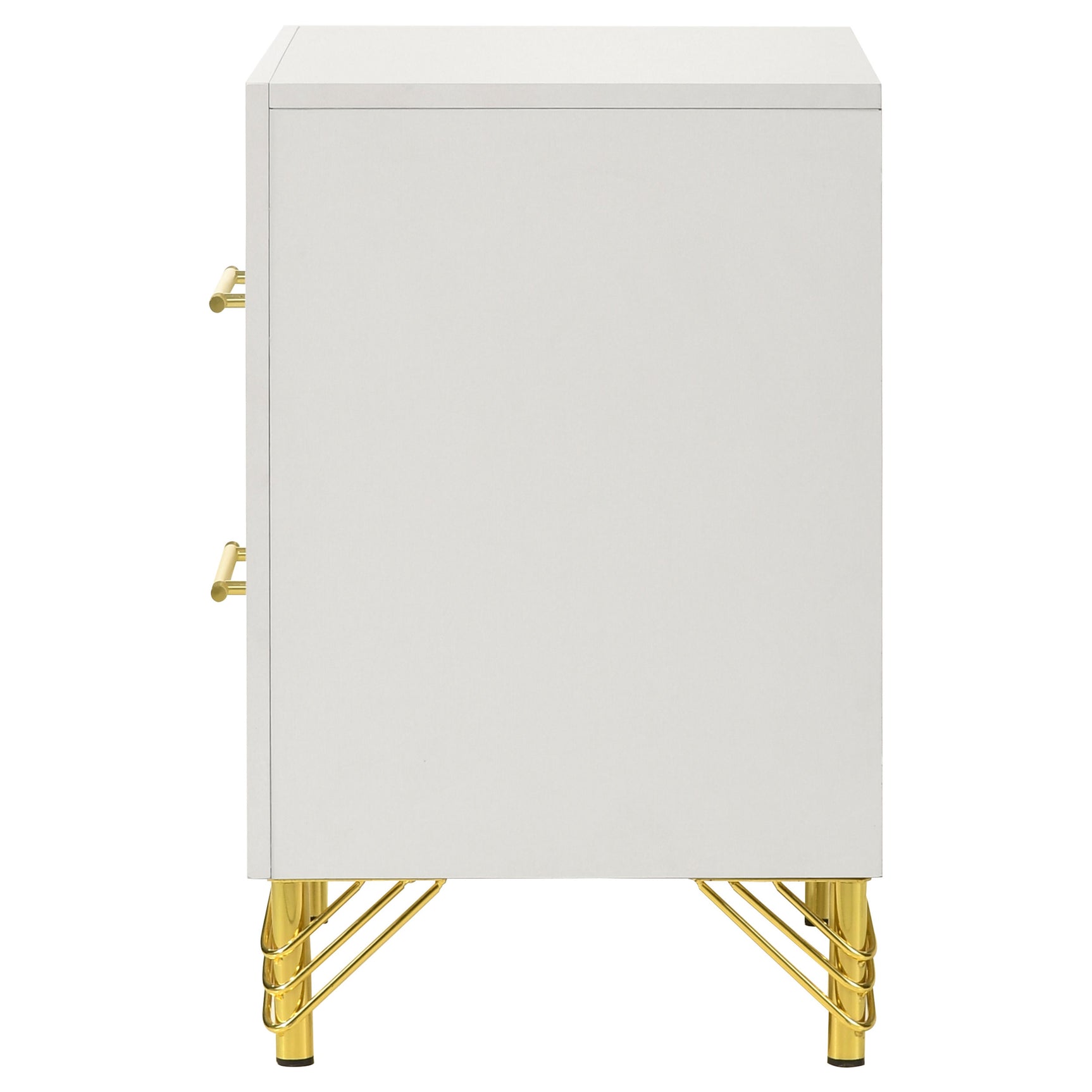 Lucia 2-drawer Nightstand Bedside Table White - Tampa Furniture Outlet