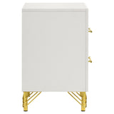 Lucia 2-drawer Nightstand Bedside Table White - Tampa Furniture Outlet