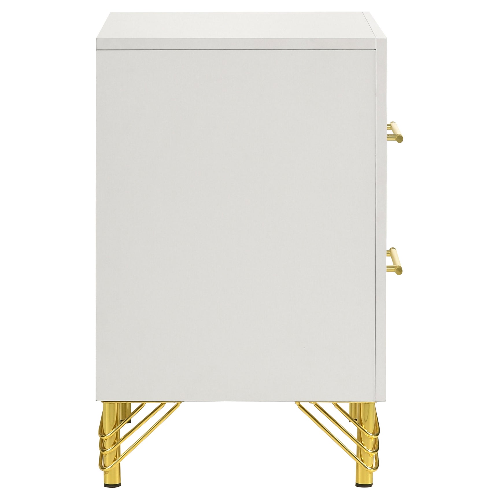 Lucia 2-drawer Nightstand Bedside Table White - Tampa Furniture Outlet