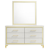 Lucia 6-drawer Dresser with Mirror White - Tampa Furniture Outlet